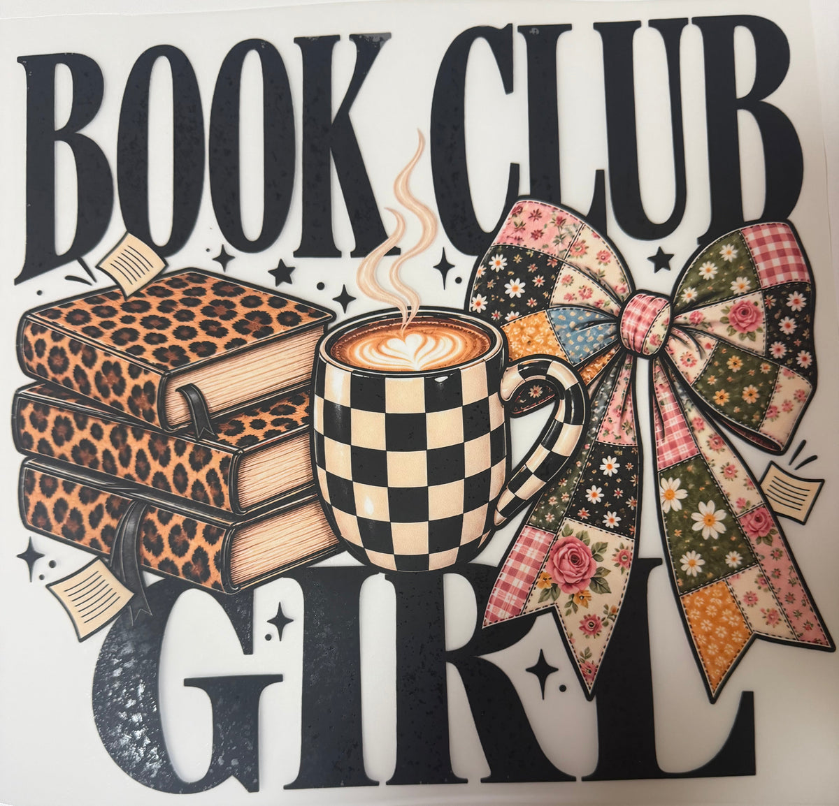 Book Club DTF transfer
