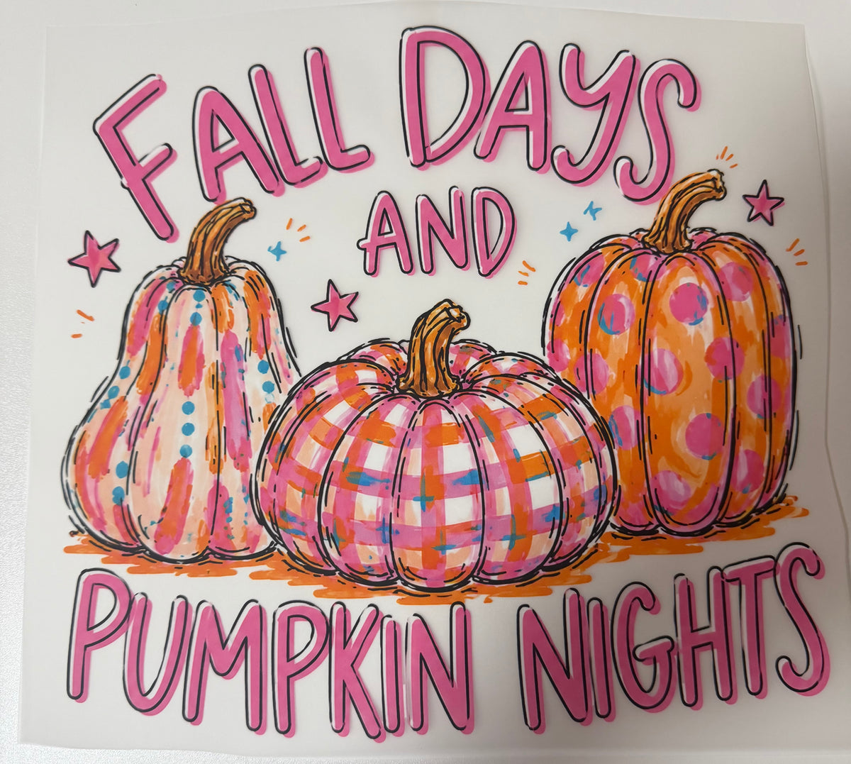 Pumpkin Nights DTF transfer