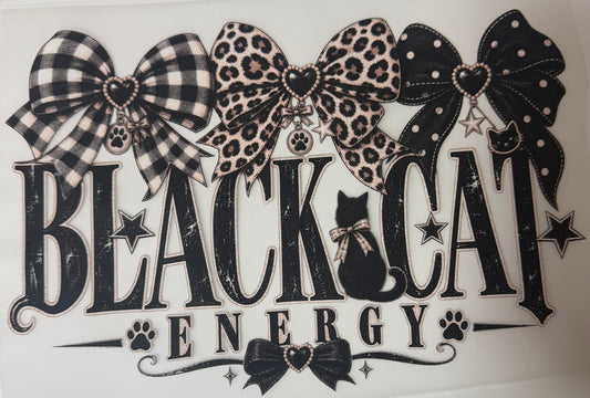 Black Cat DTF transfer