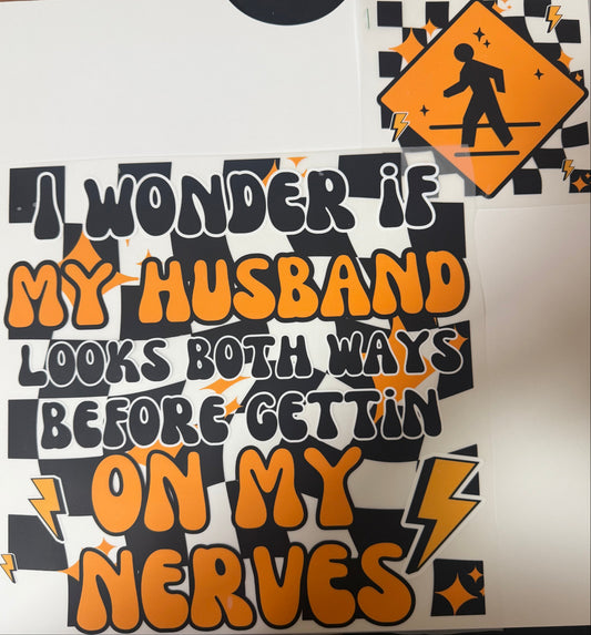 Husband DTF transfer (Pocket Included)