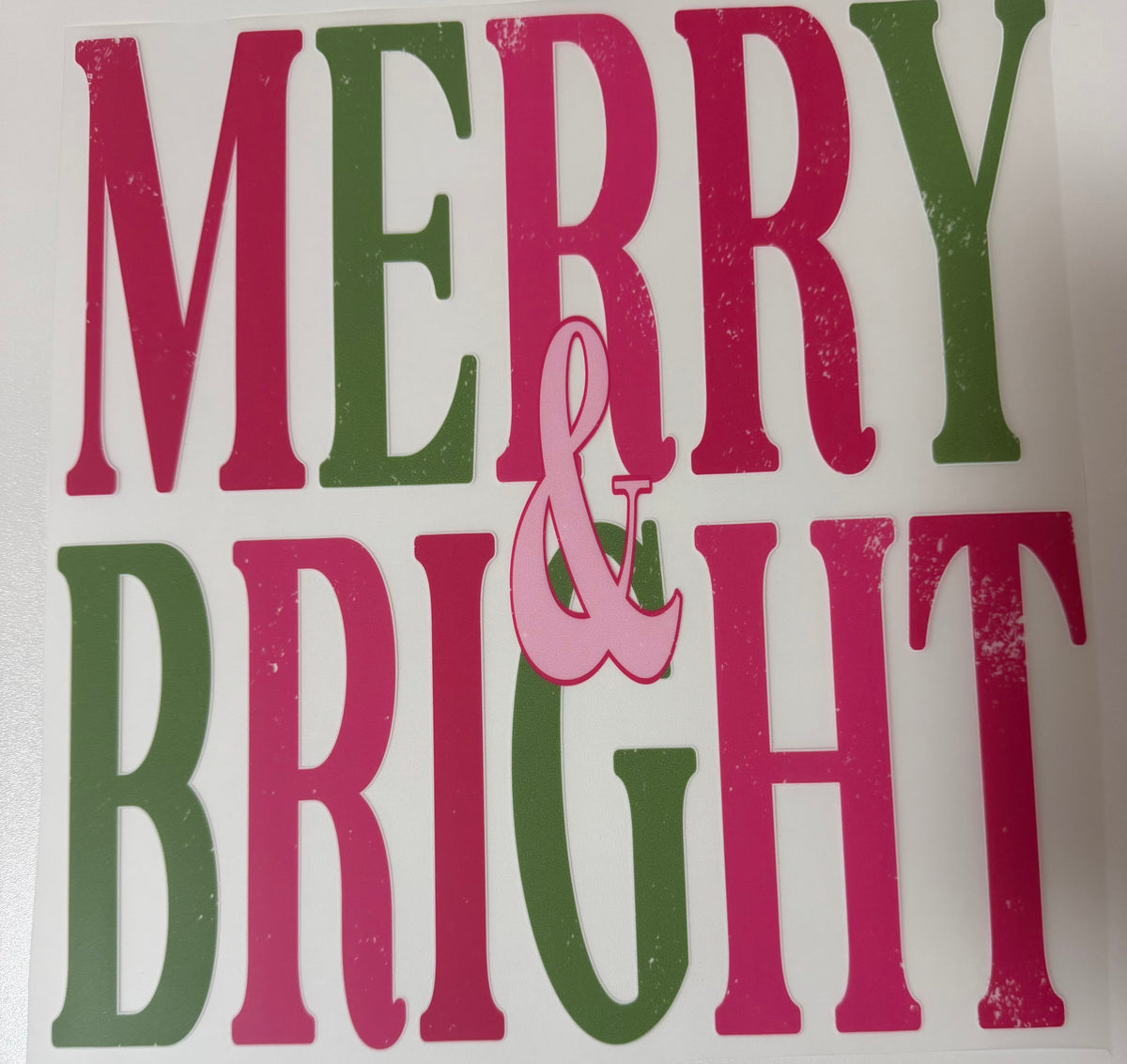 Merry & Bright DTF transfer
