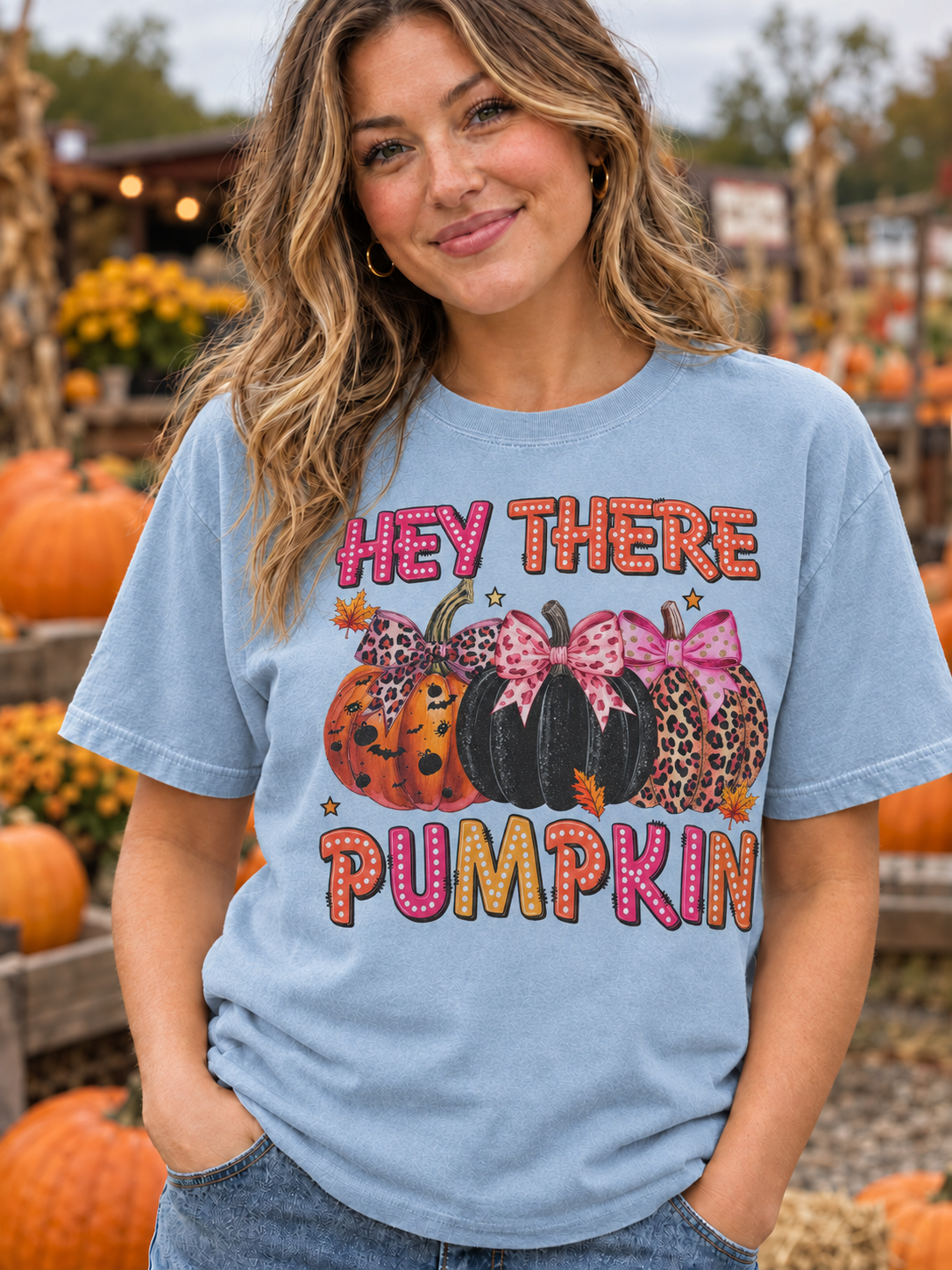 Three Pumpkins DTF transfer